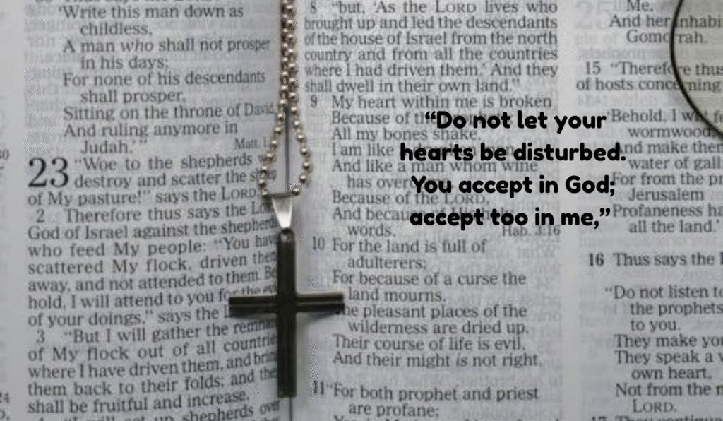 “Open Bible showing good Bible verses about love, hope, and faith”