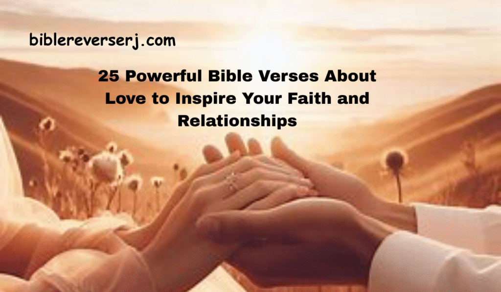 "Open Bible on a wooden table with highlighted scripture from 1 Corinthians 13:4-7 about love, symbolizing Christian teachings and inspirational Bible verses about love."