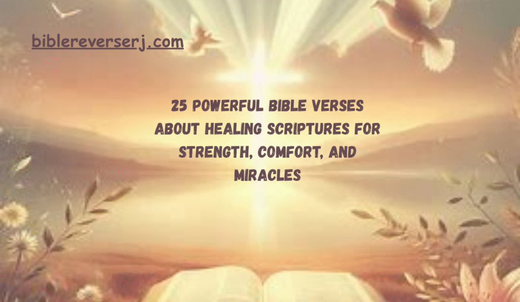 Open Bible with highlighted healing verses offering comfort and hope