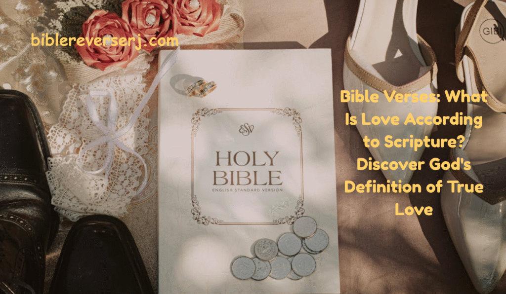 "Open Bible with highlighted scripture about love from 1 Corinthians 13"