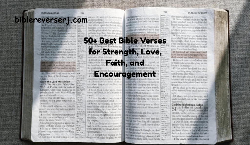 "Open Bible with highlighted page showing the best Bible verses for inspiration"
