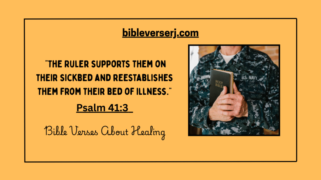 “Christian woman praying over Bible verses about healing, seeking strength, faith, and divine restoration through God’s word.”