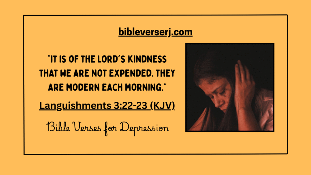"Peaceful sunrise over mountains with scripture overlay – comforting Bible verses to overcome sadness, stress, and depression."