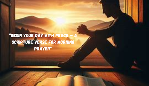 Christian person praying with hands on Bible, seeking encouragement from today's verse.