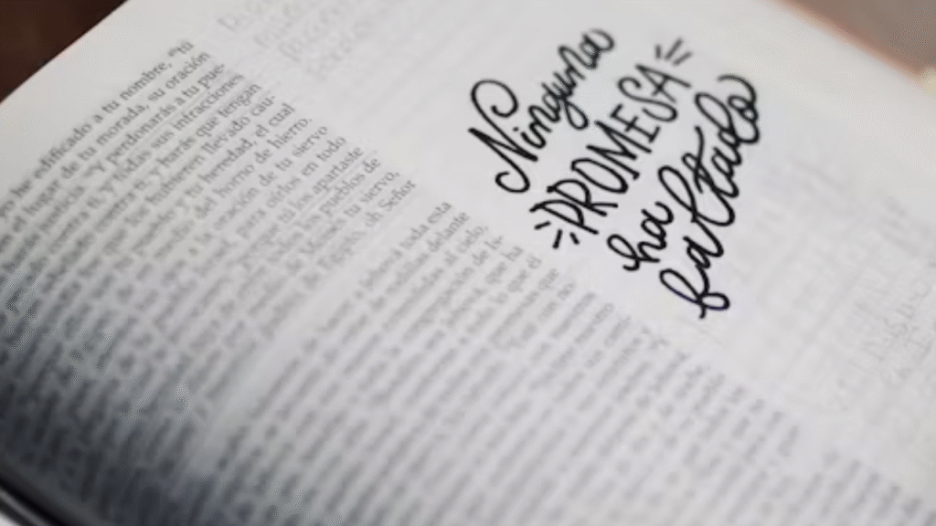 “Person reading Scriptures from the Bible during devotion”