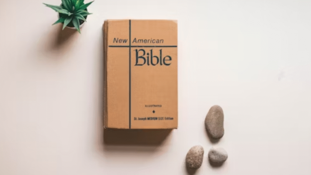 "Christian studying Bible verses for life guidance and faith"