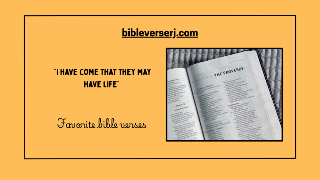 "Collection of favorite Bible verses offering love, peace, and spiritual guidance for Christian living"
