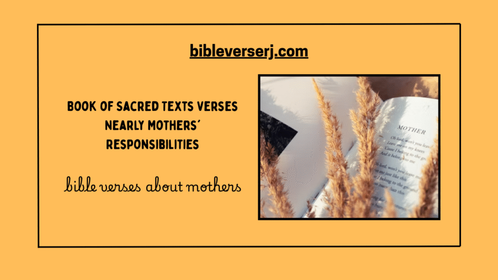Open Bible highlighting verses about mothers and love