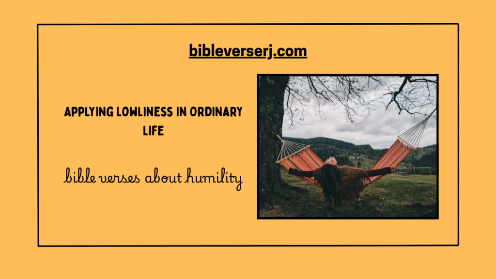 Christian praying in reflection on humility in Scripture