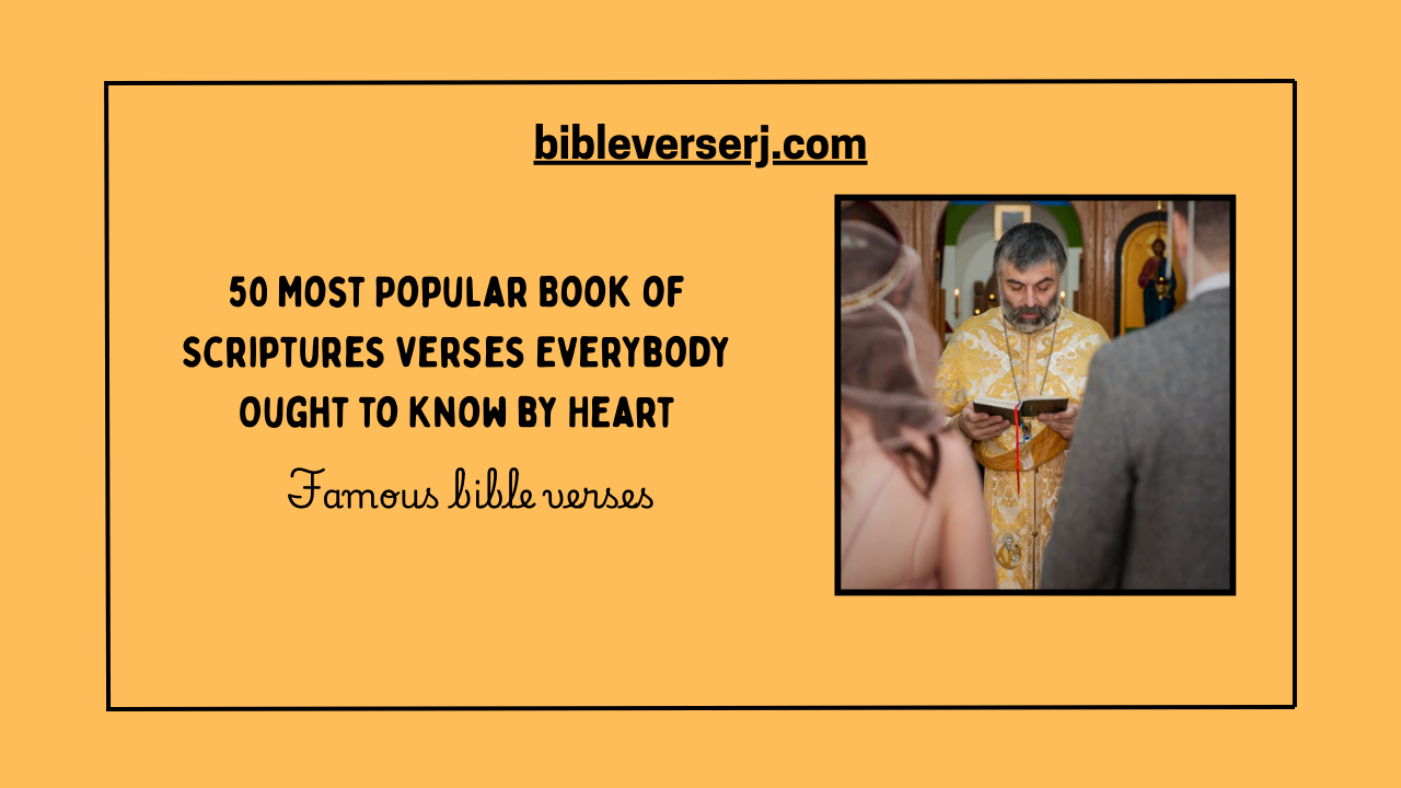 "Famous Bible verses about strength and faith with open Bible on wooden table, inspirational Christian scripture quotes"