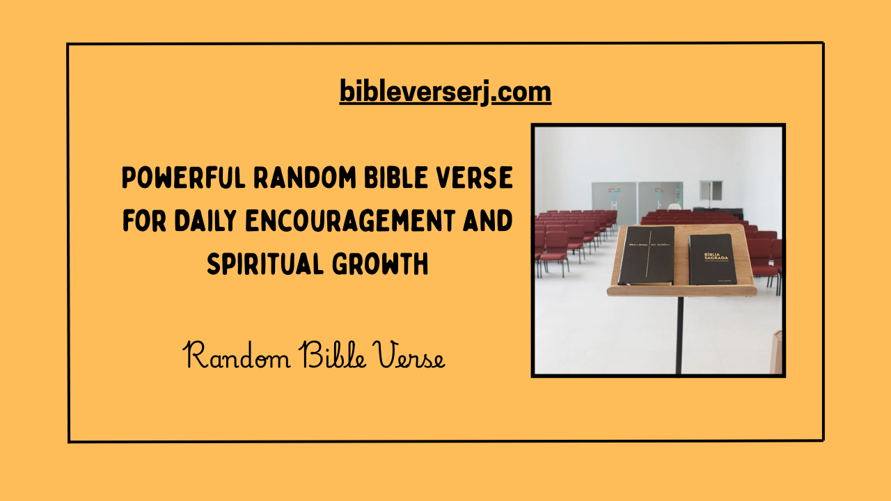 "Open Bible on a wooden table with highlighted random Bible verses, symbolizing daily scripture inspiration and Christian faith guidance."
