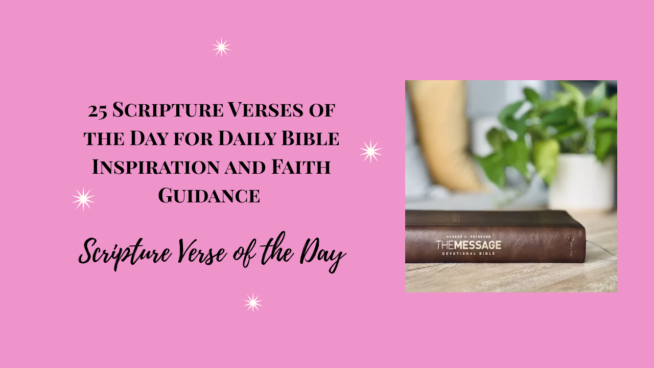 "Open Bible showing the Scripture Verse of the Day"