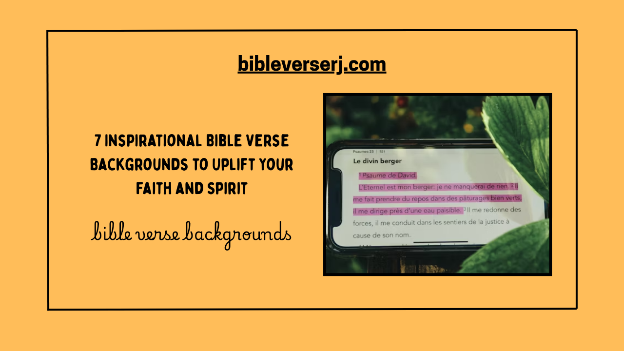 Inspirational Bible verse background with calming scenery