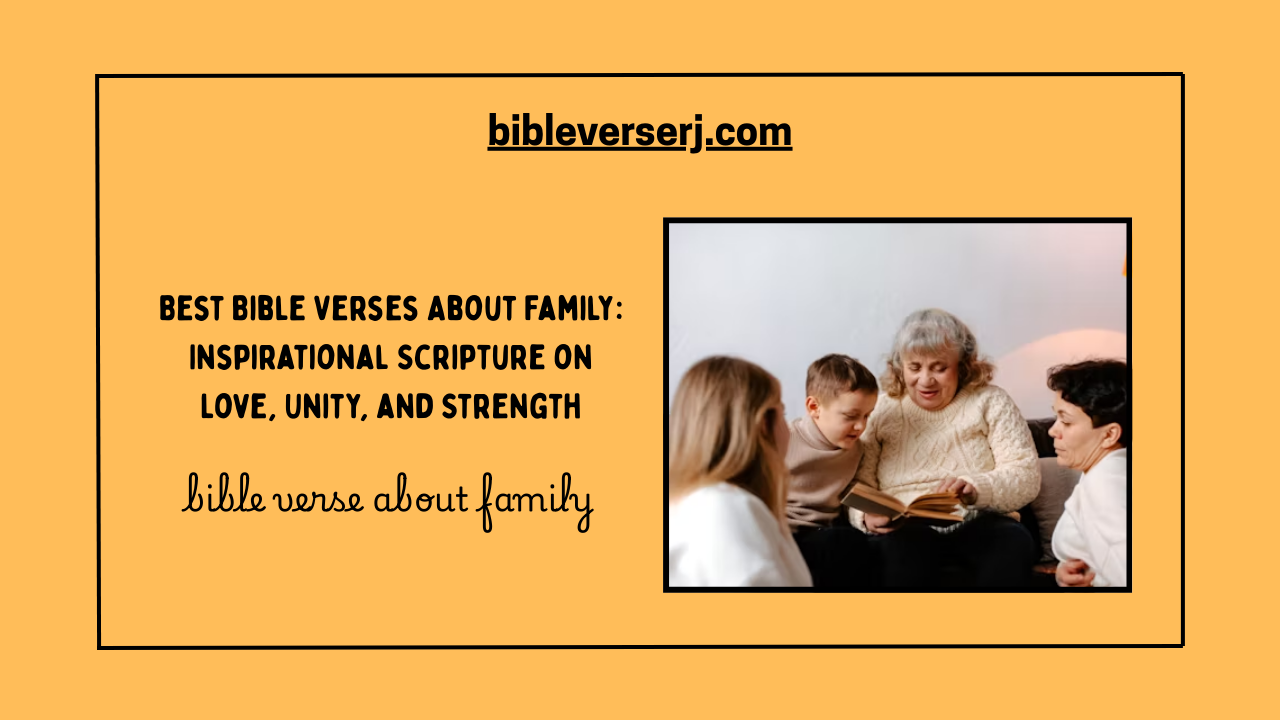 Open Bible with highlighted family scripture verses